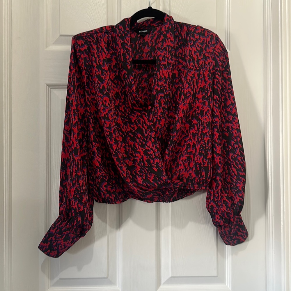 Express cropped Blouse Cheetah print size S
